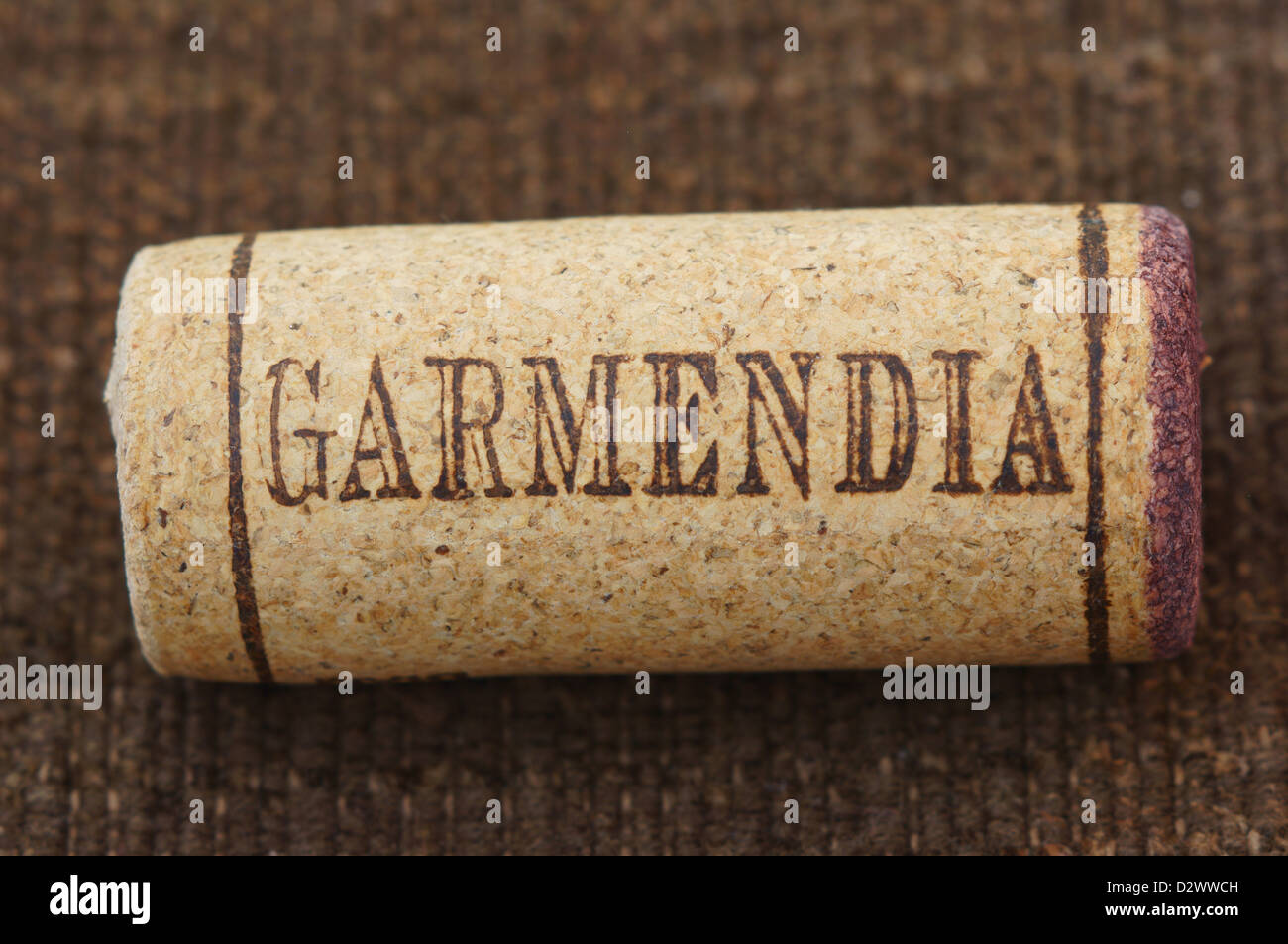 Garmendia Navarra vino spagnolo tappo di sughero Foto Stock