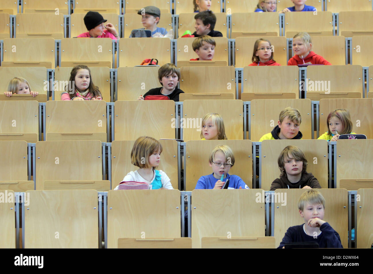 Flensburg, Germania, gli studenti in Flensburg Olimpiade di matematica Foto Stock