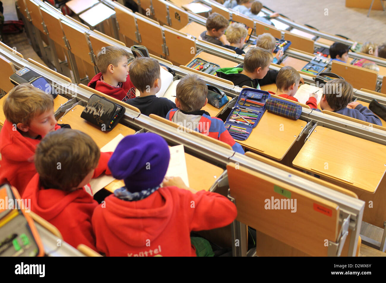 Flensburg, Germania, gli studenti in Flensburg Olimpiade di matematica Foto Stock