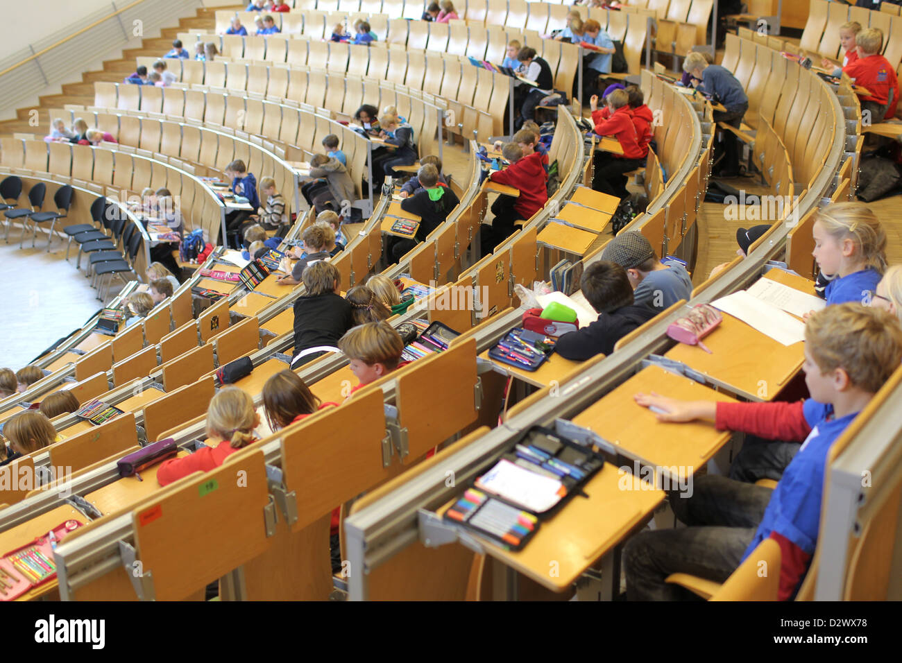 Flensburg, Germania, gli studenti in Flensburg Olimpiade di matematica Foto Stock