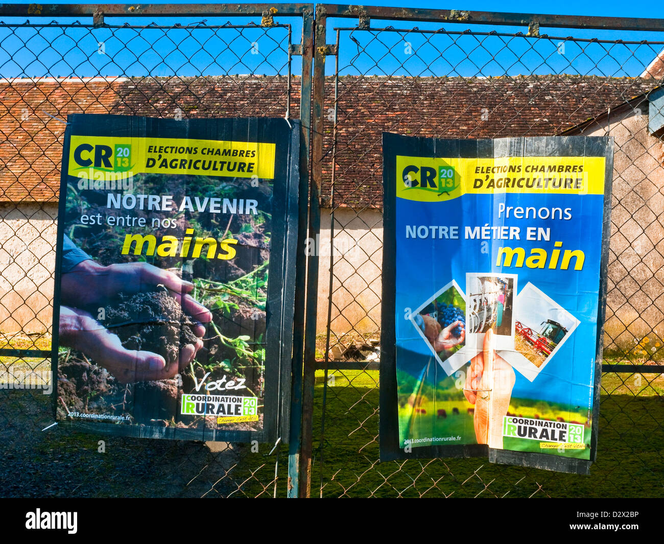 Agricoltura poster sulla fattoria - Francia. Foto Stock