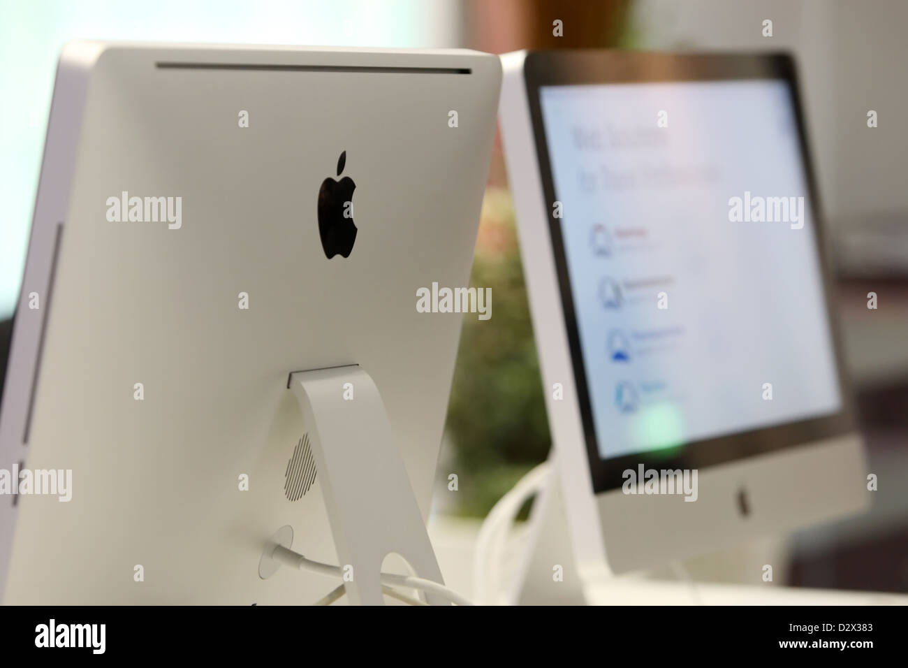 Berlino, Germania, ITB Apple Computer in uno stand Foto Stock