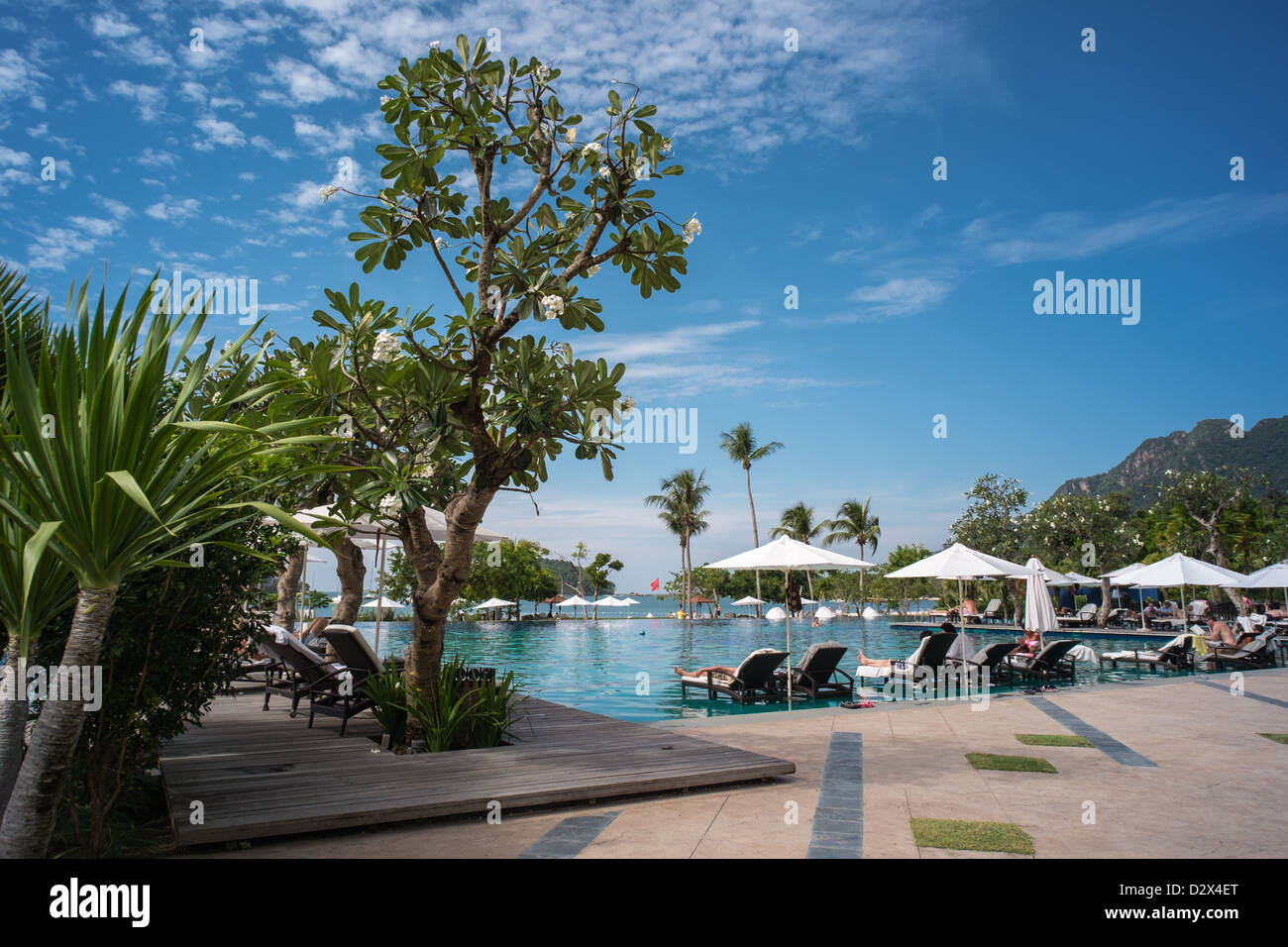 Area piscina, Danna Hotel, Langkawi, Malesia Foto Stock