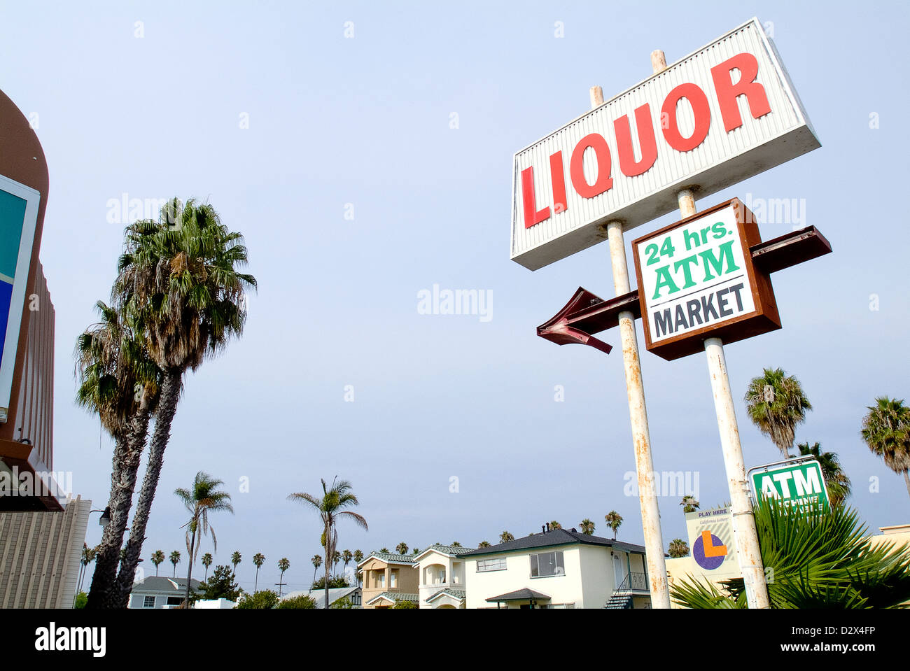 Negozio di liquori segno. Foto Stock