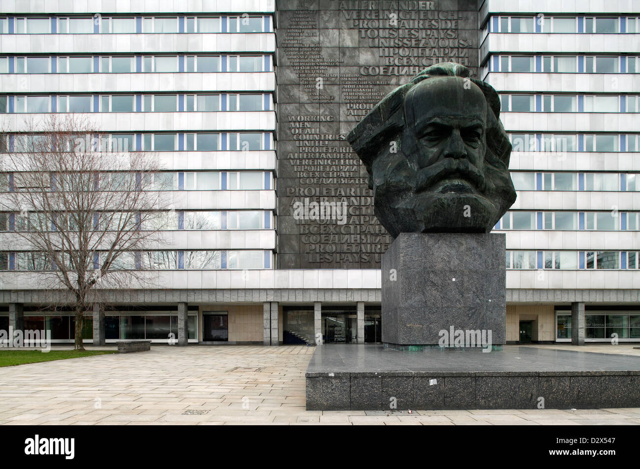 Chemnitz, Germania, Karl-Marx-monumento, progettato da Lev Curbel Foto Stock