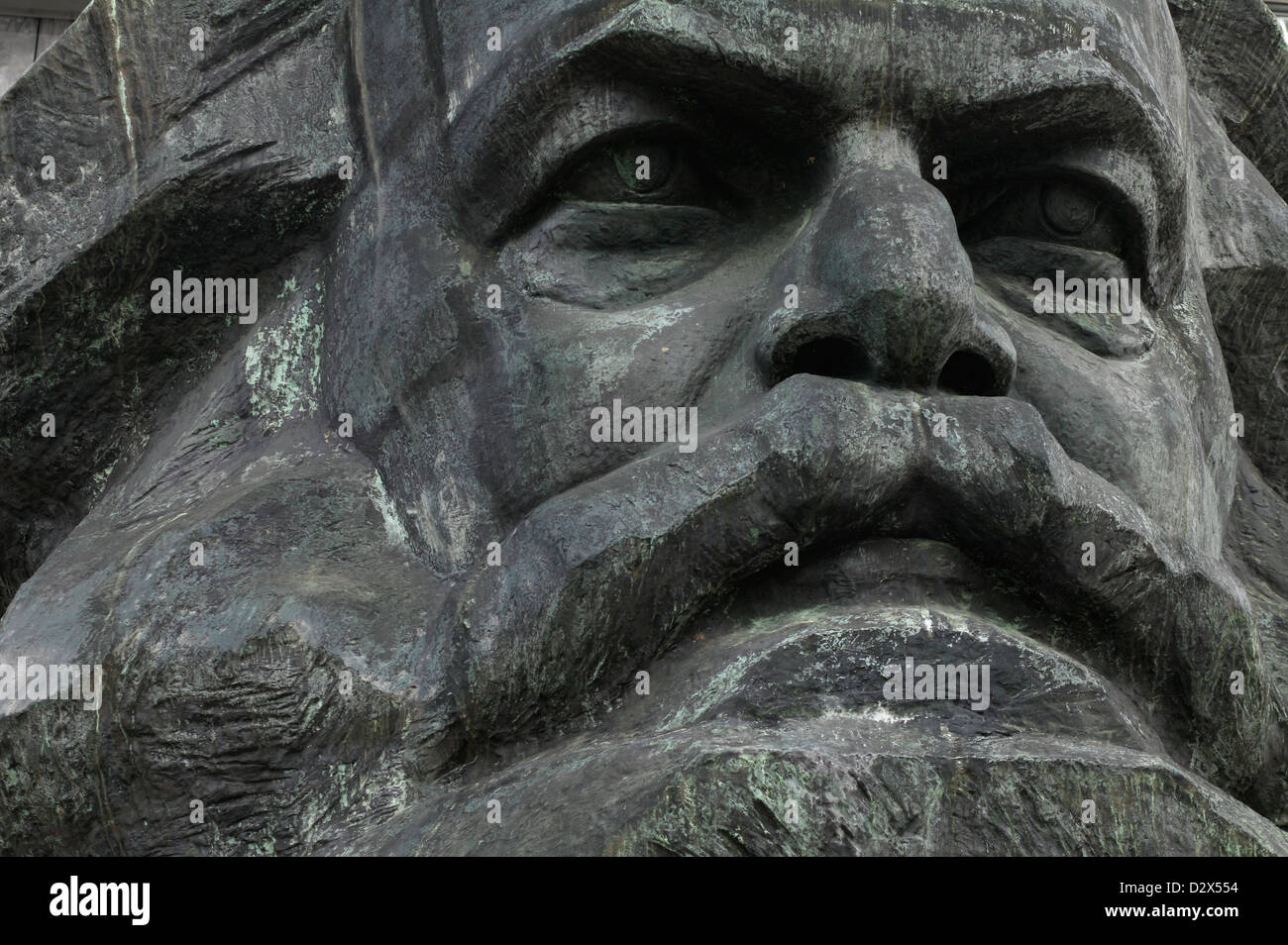 Chemnitz, Germania, Karl-Marx-monumento, progettato da Lev Curbel Foto Stock