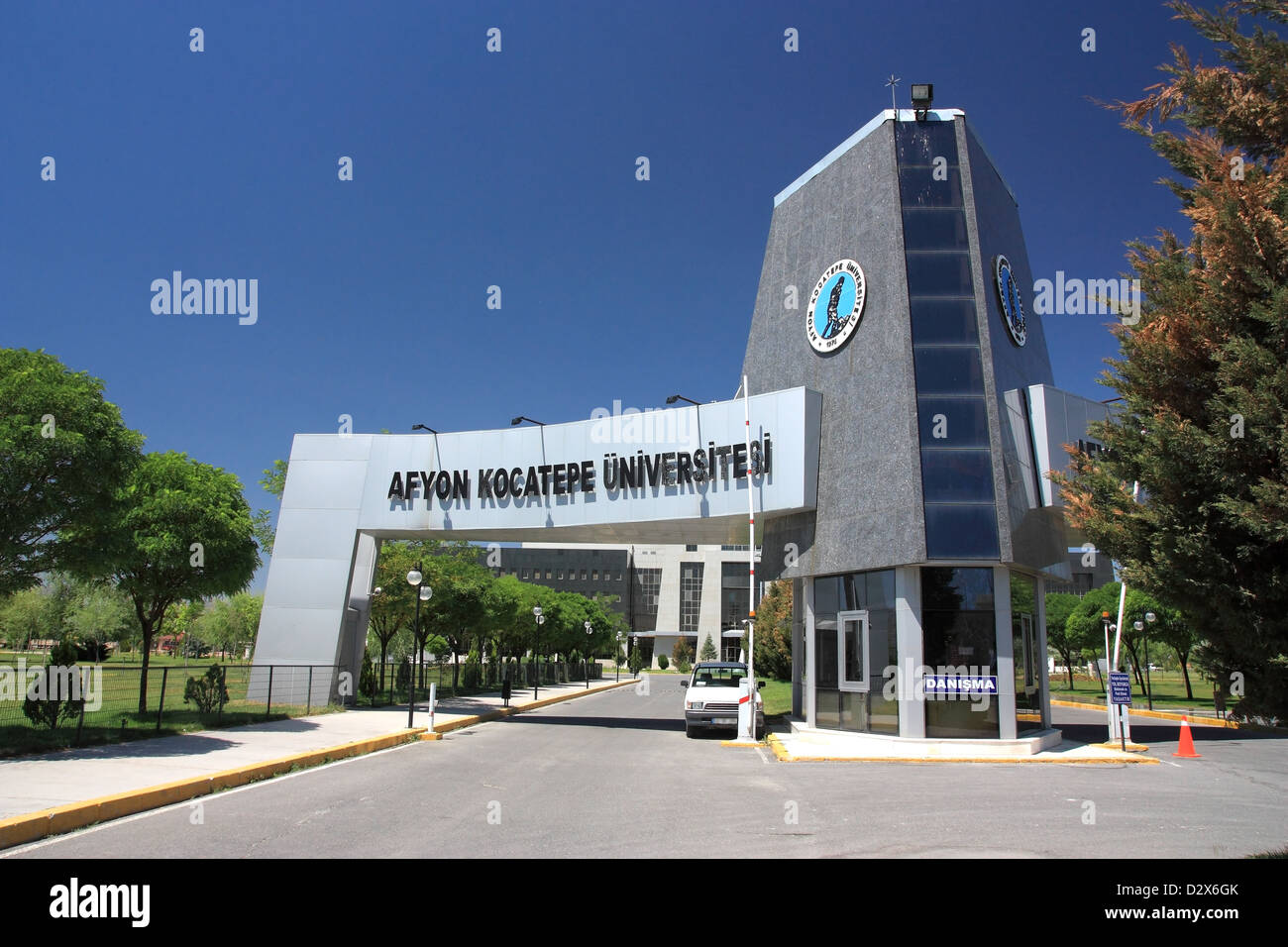 Ingresso di afyon Kocatepe University, Afyonkarahisar, Turchia Foto Stock