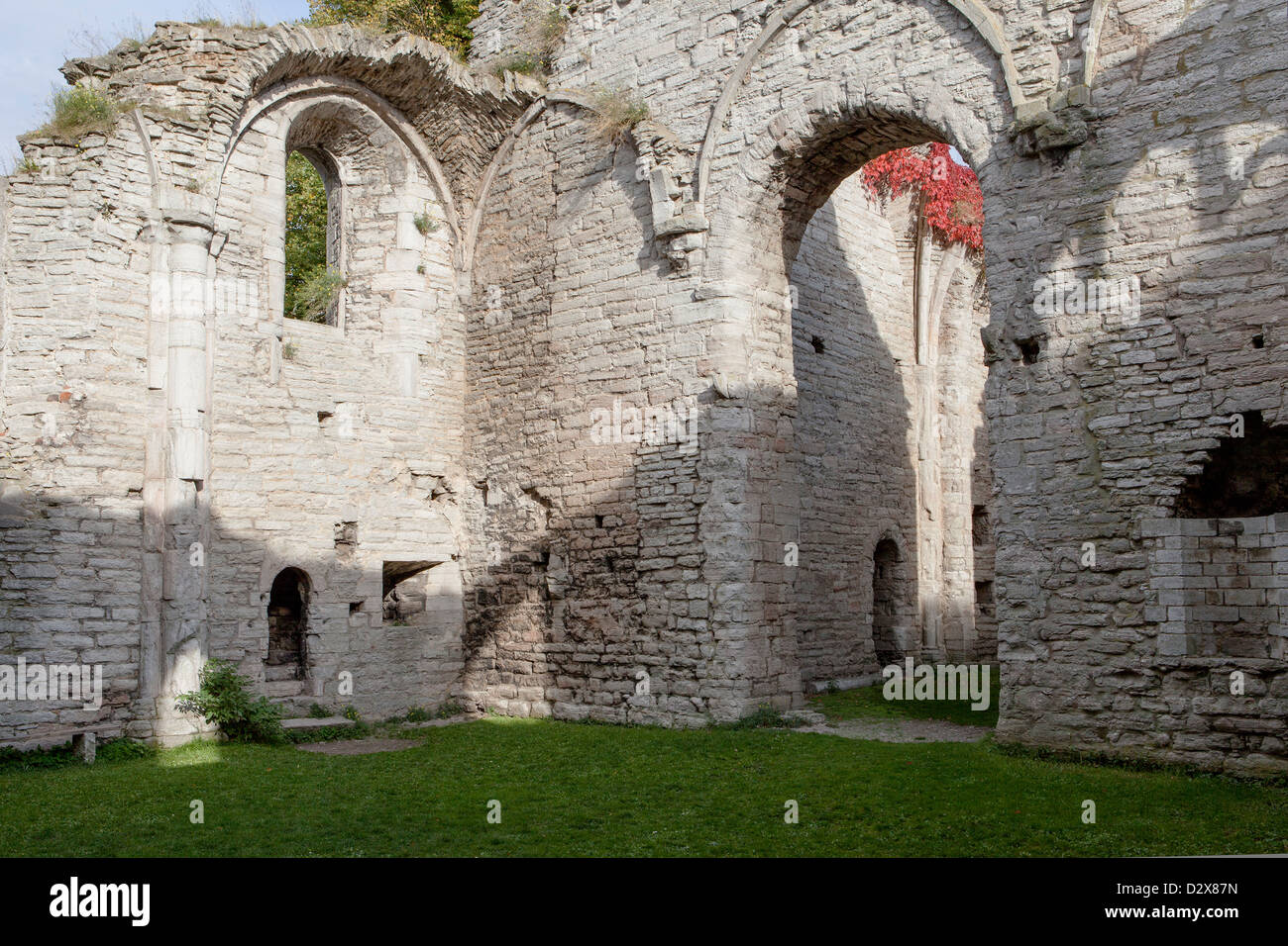 Le antiche rovine di Gotland, Visby, Svezia Foto Stock