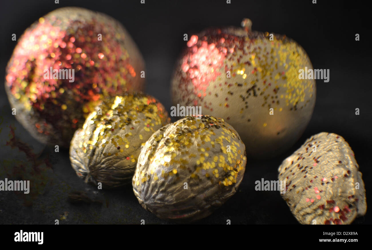 frutta e noci Foto Stock