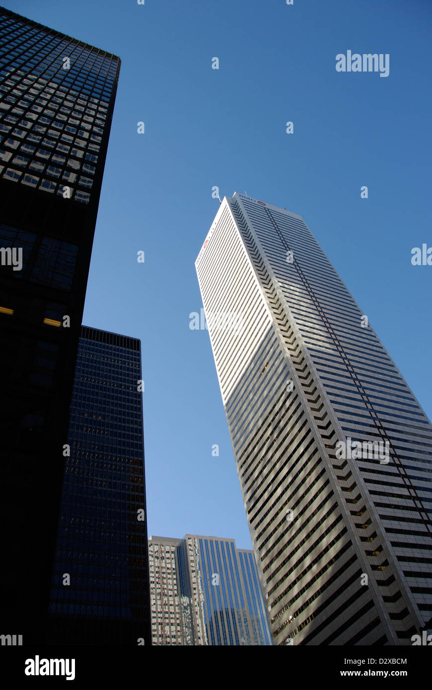 Vista dei grattacieli di Toronto il quartiere finanziario del centro cittadino Foto Stock