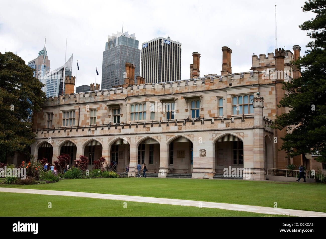 Uno di Sydney i migliori esempi di architettura vittoriana Government House Royal Botanical Gardens Sydney Australia Foto Stock