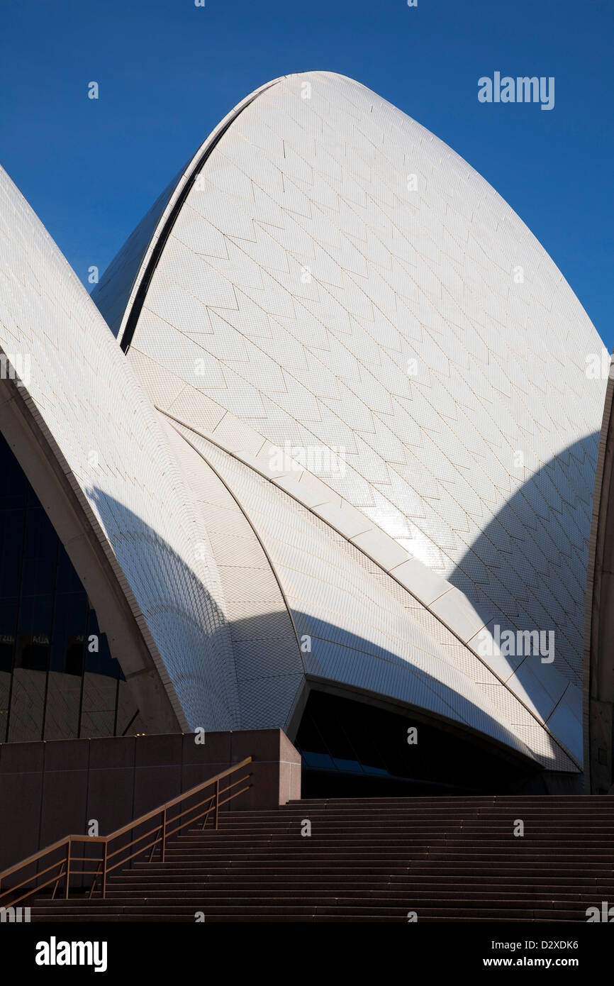 Configurazione astratta delle vele della Opera House di Sydney Australia Foto Stock