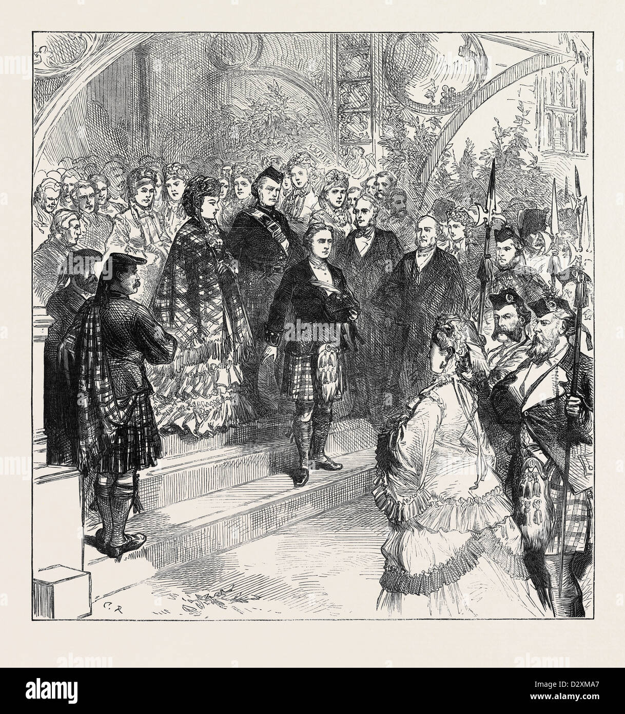La reception della Principessa Luisa a Inverary Castle 1871 Foto Stock