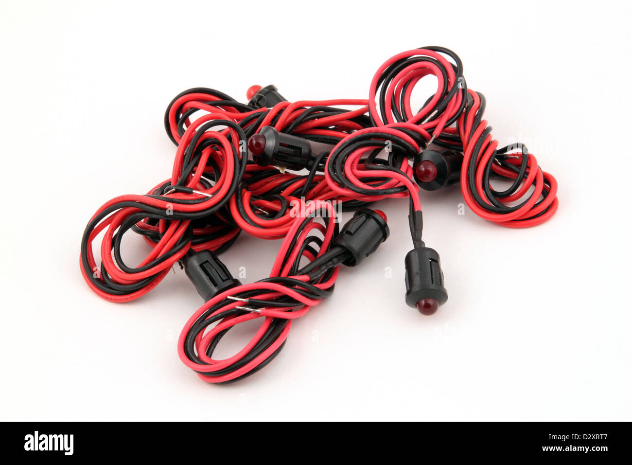 Luce LED su uno sfondo bianco. Foto Stock