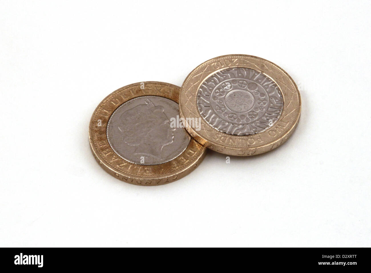 British (uk) valuta su uno sfondo bianco. Foto Stock
