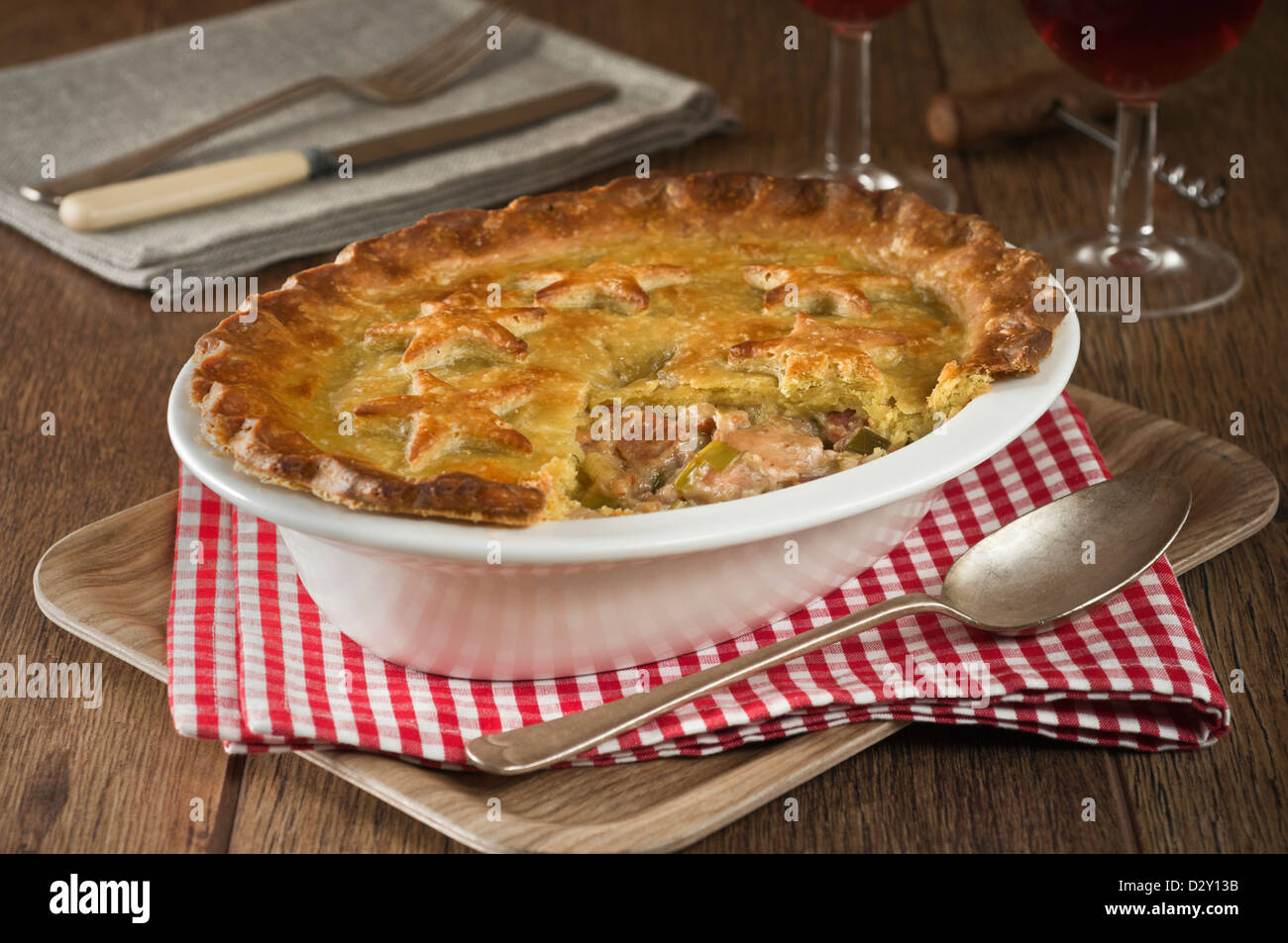 Torta di coniglio cibo tradizionale Foto Stock