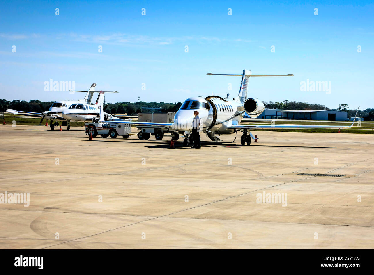 Cessna Citation Jet privato a Aeroporto di Sarasota in Florida Foto Stock