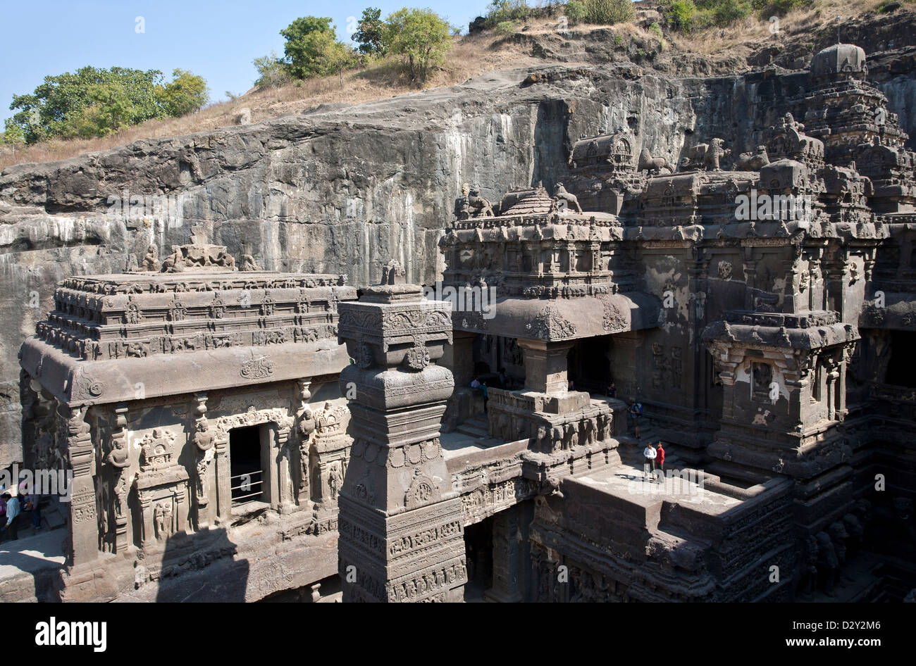 Kailasha tempio. Ellora Caves. Maharashtra. India Foto Stock