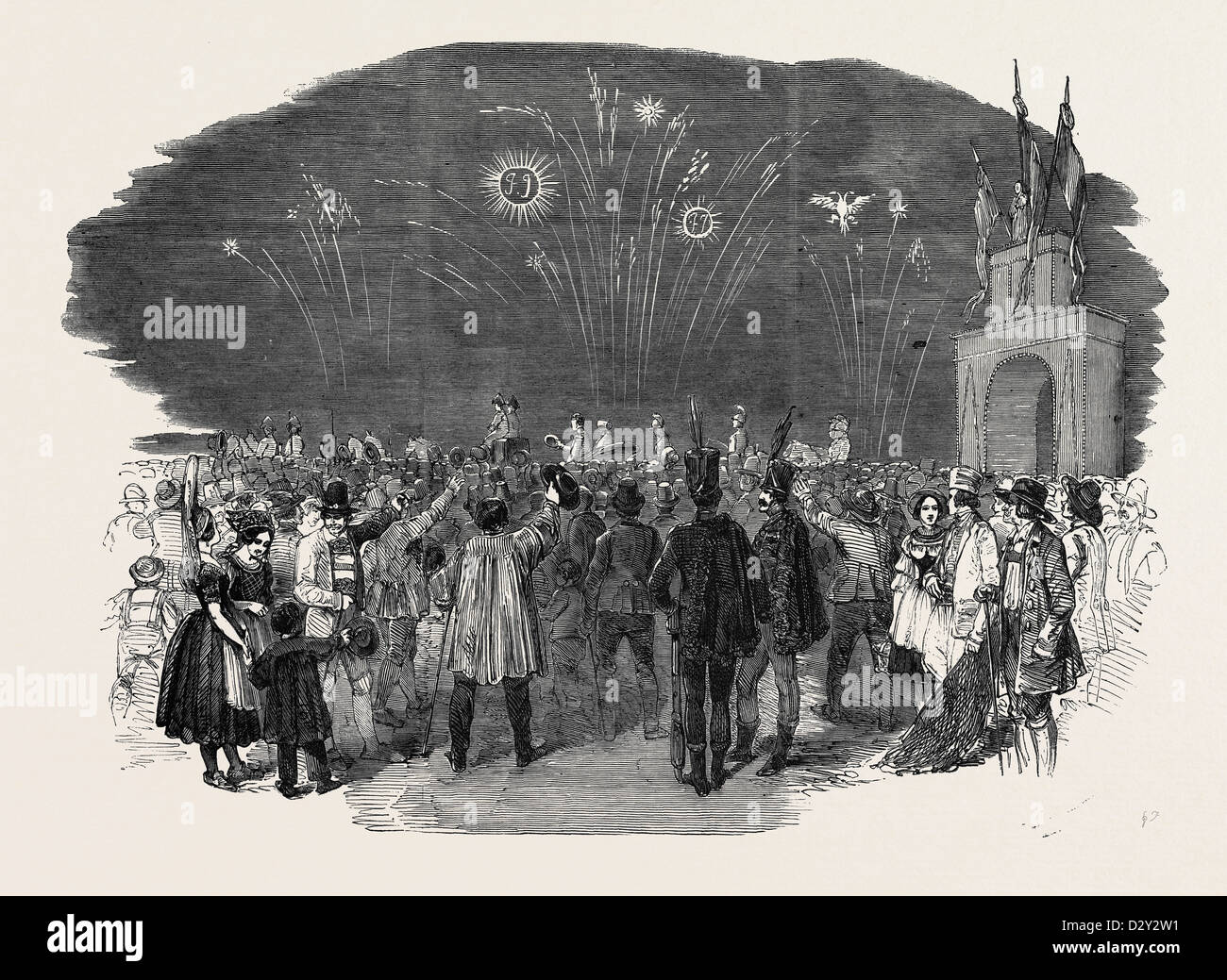 Il ritorno dell'Imperatore d'Austria a Vienna, 1852 Foto Stock