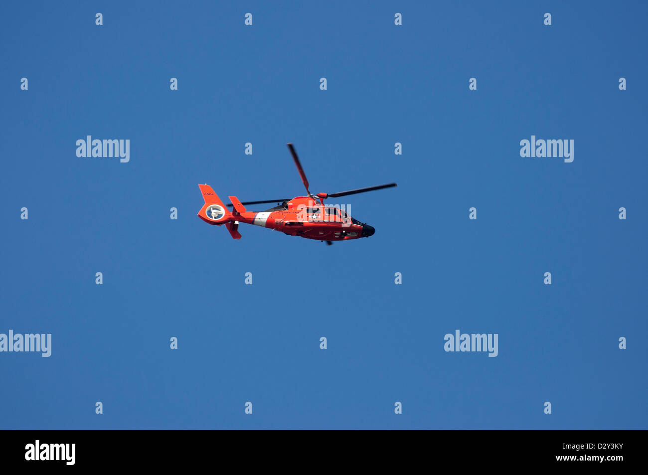 La guardia costiera della formazione in elicottero vicino al fiume del St Johns in North Florida. Foto Stock