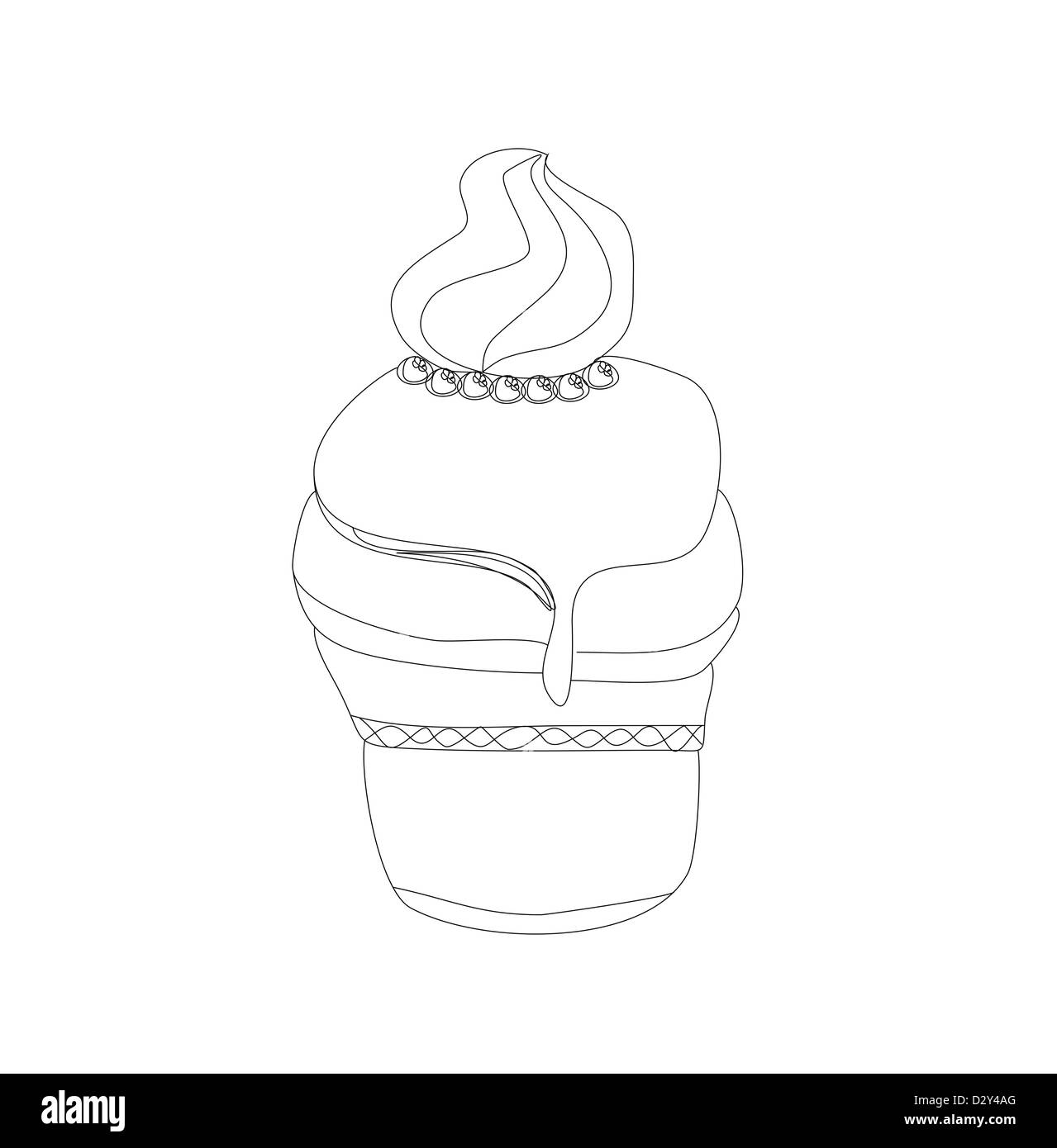 Ice Cream doodle Foto Stock