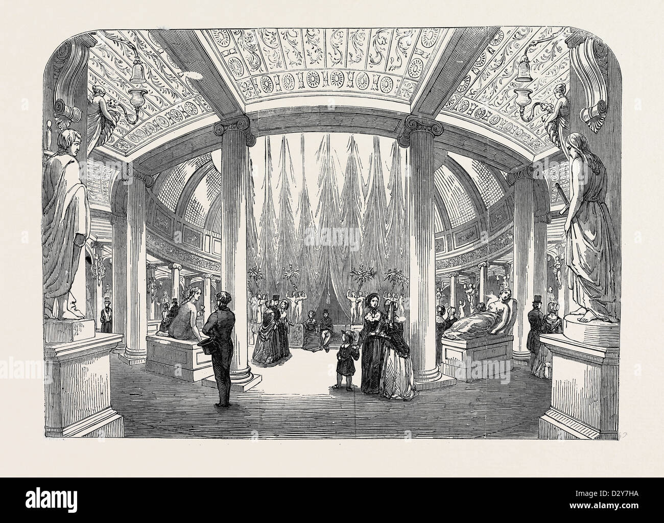 La riapertura del Colosseo a Regent's Park, Londra: il GLYPTOTHECA, o il museo di scultura. Foto Stock