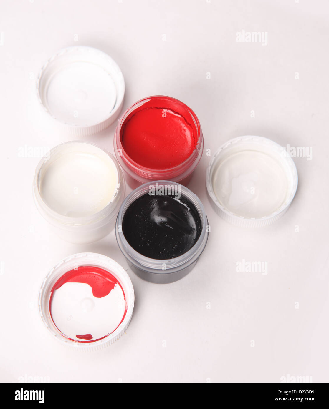 Bianco, nero e rosso guazzo Foto Stock