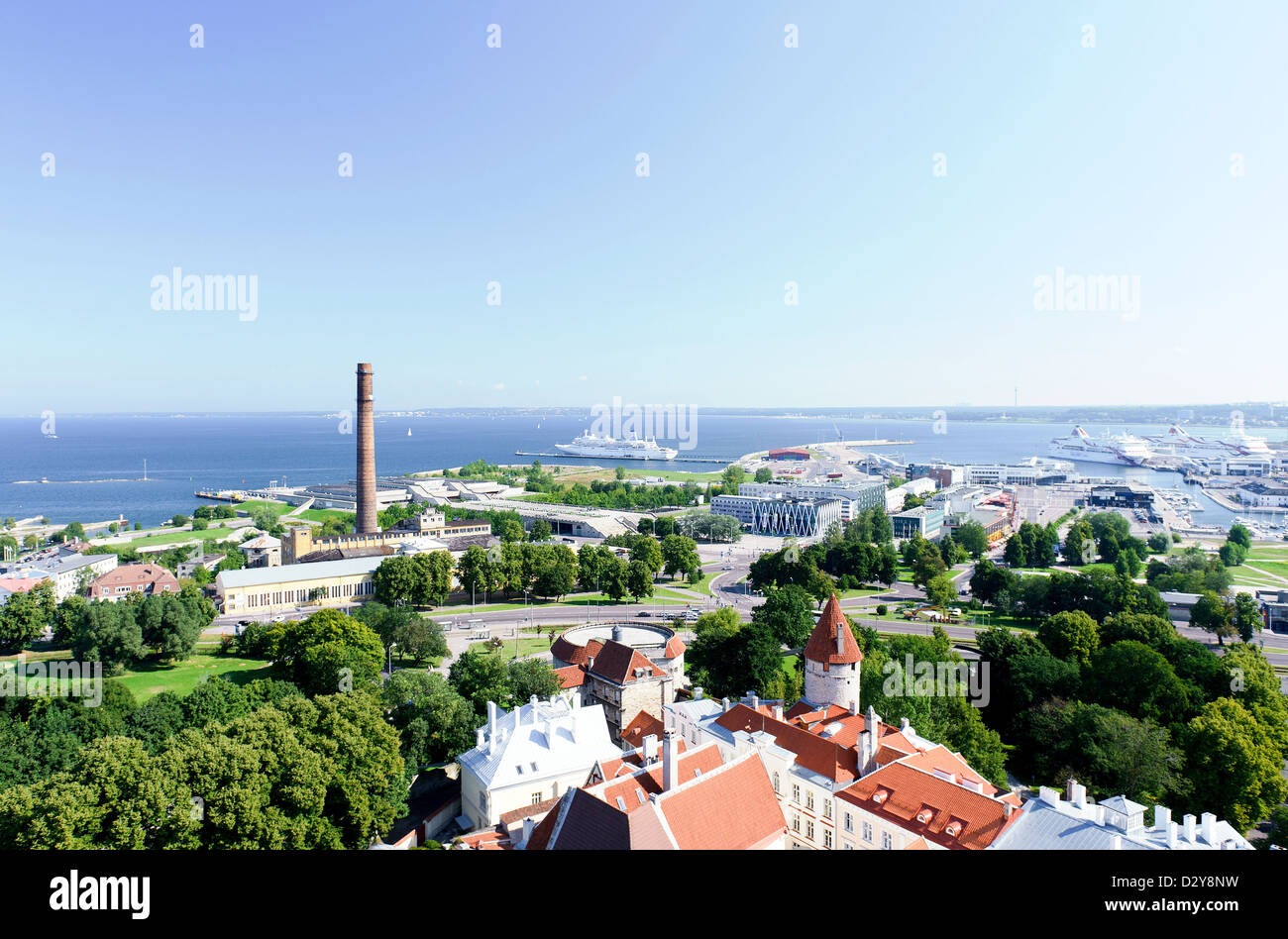 Vista della città vecchia di Tallinn, Estonia) Foto Stock