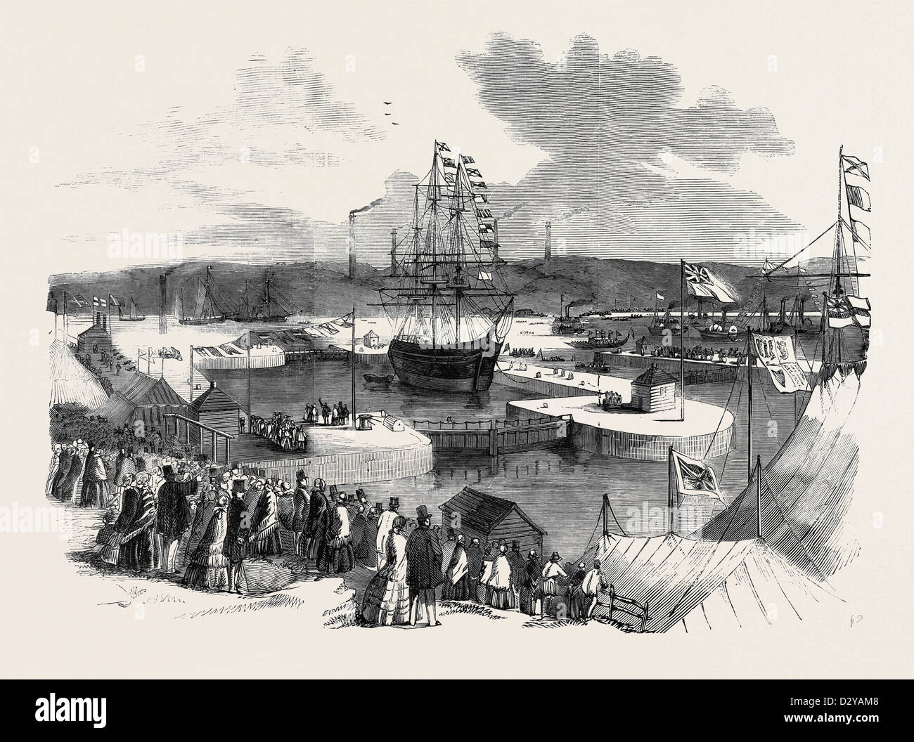 Apertura del Northumberland DOCK A NEWCASTLE-su-TYNE Foto Stock