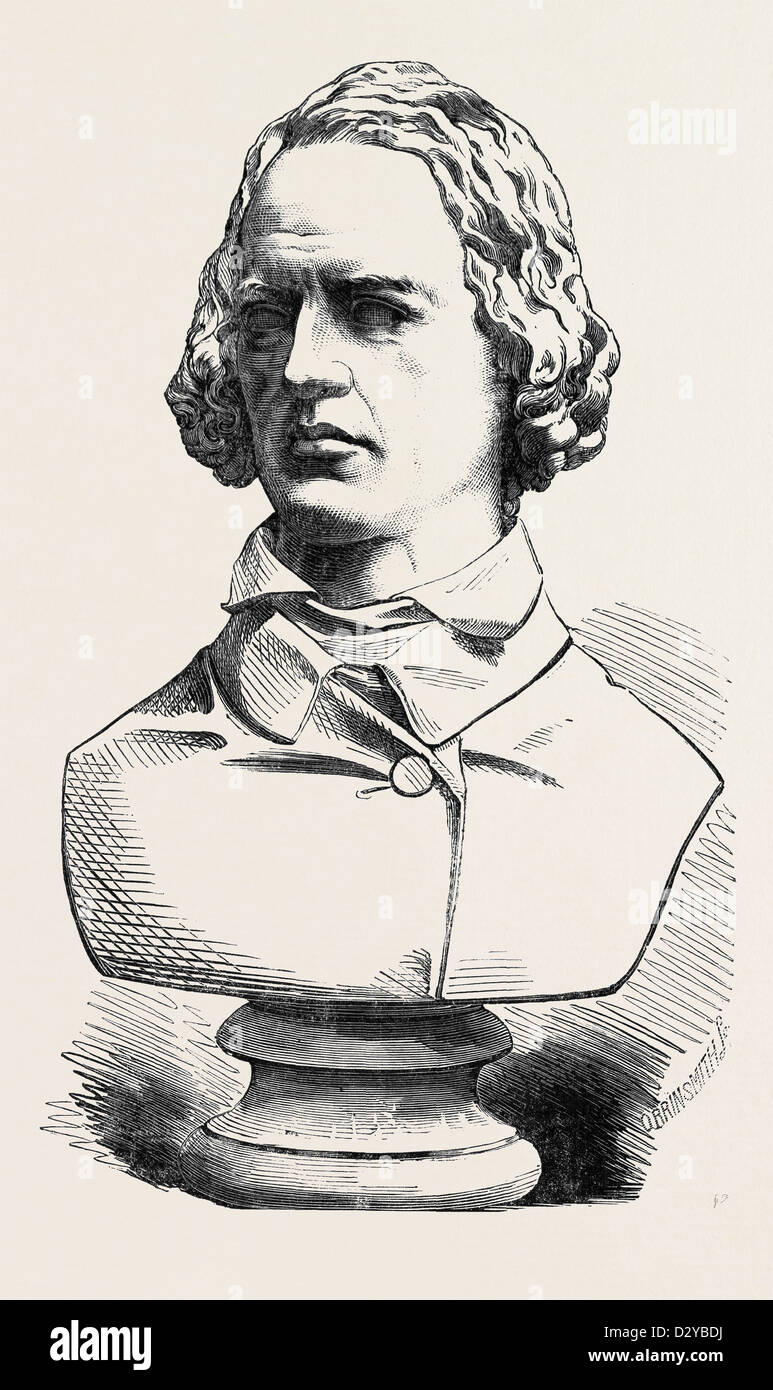 ALFRED TENNYSON il poeta laureato busto in marmo da T. WOOLNER Foto Stock