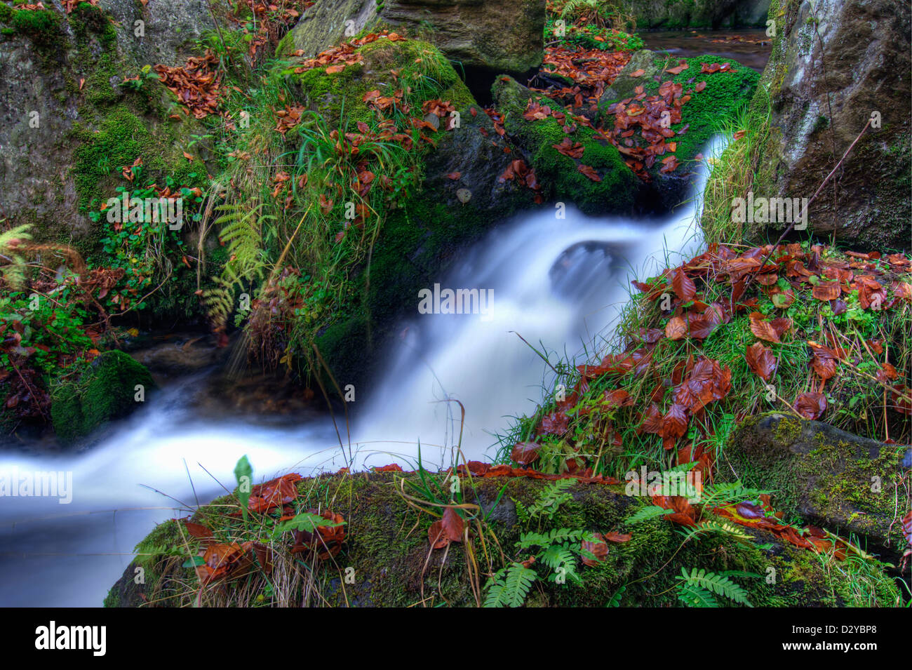 Cataratta - abstract dettaglio il flusso di acqua Foto Stock