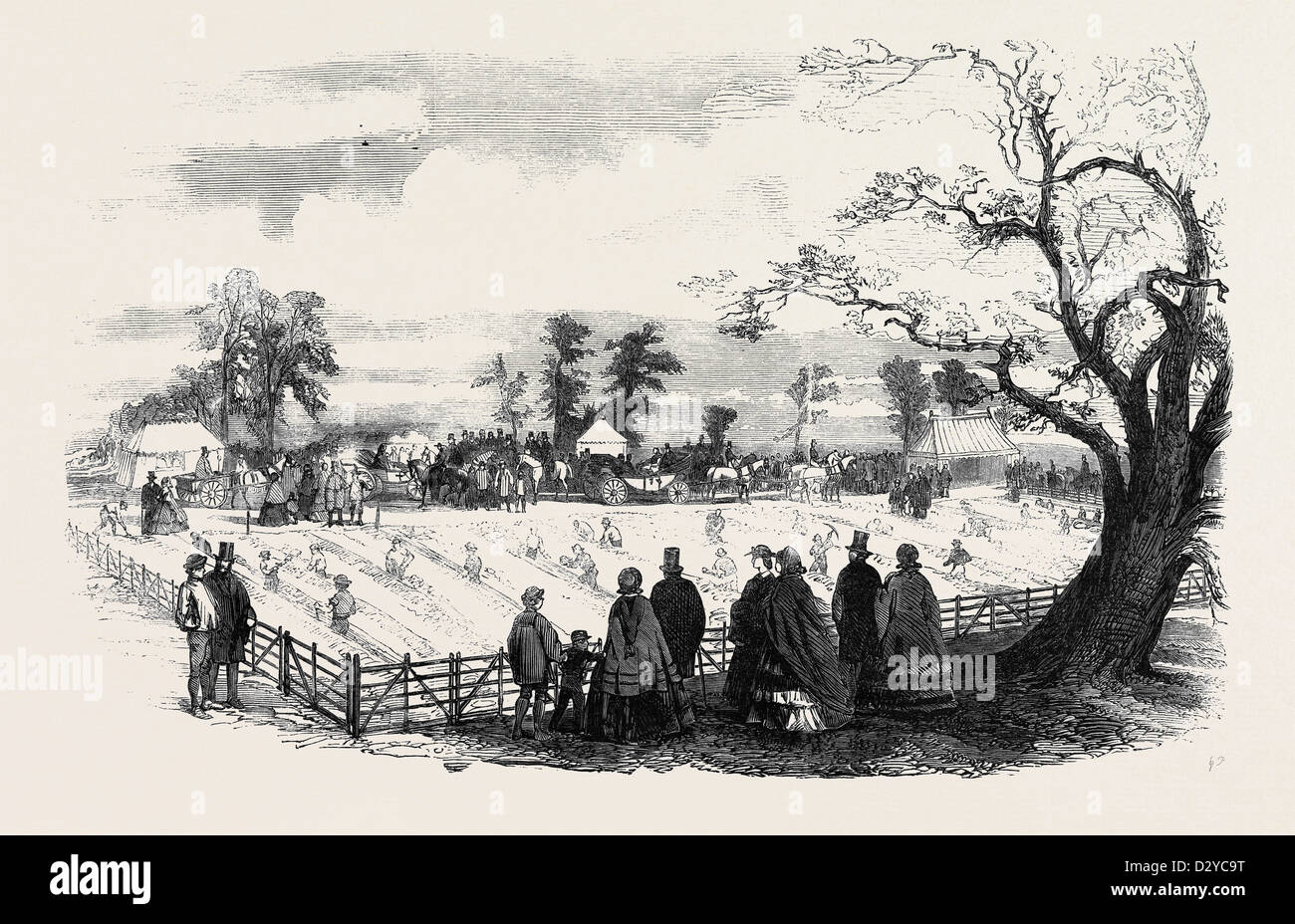 Il drenaggio agricolo corrisponde al duca di Sutherland'S ESTATE A TRENTHAM STAFFORDSHIRE. Foto Stock