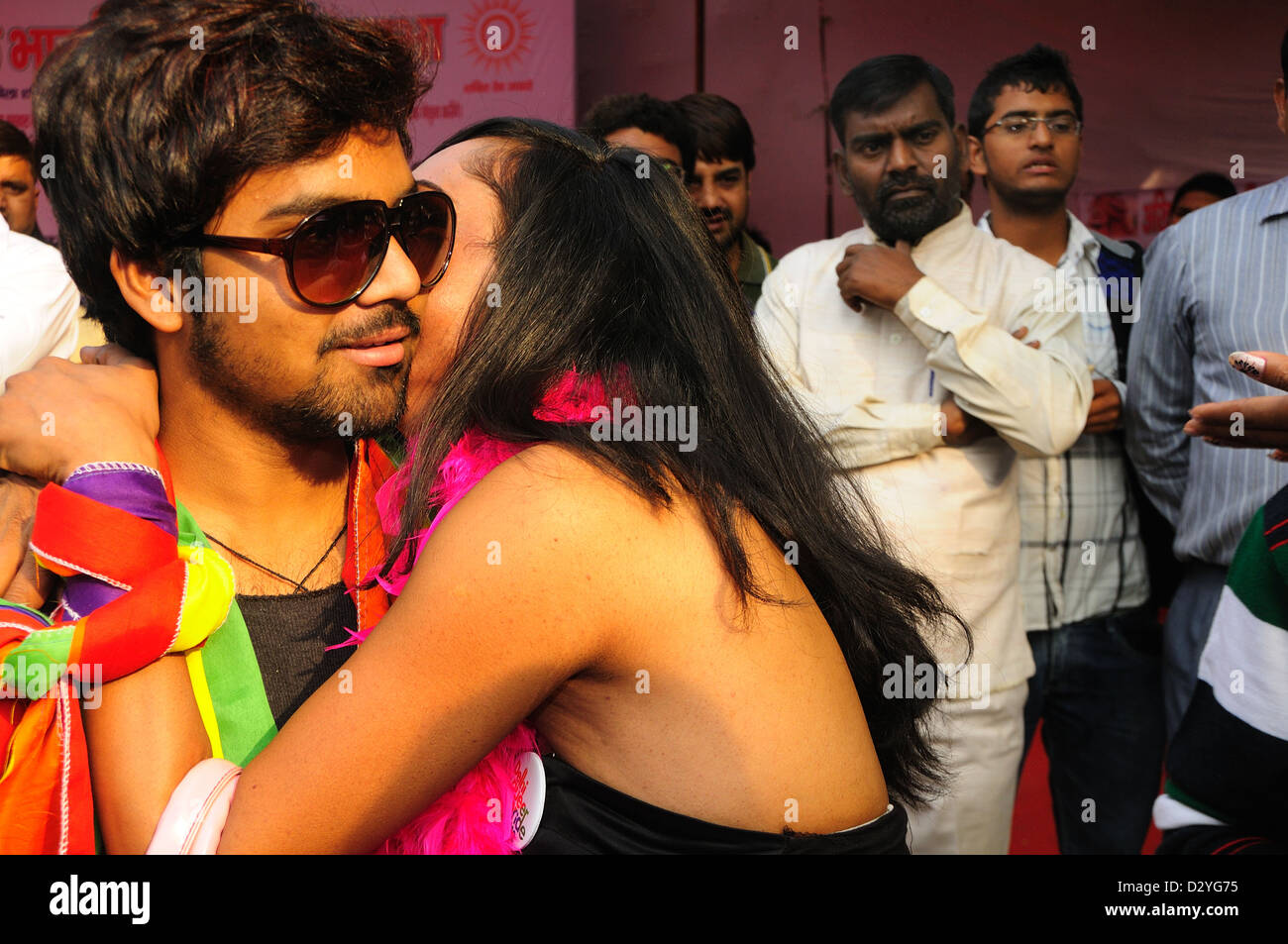 Il giorno della libertà per Gay parade di New Delhi Foto Stock