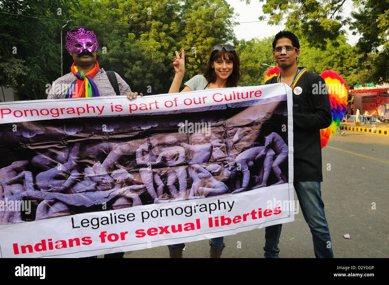 Il giorno della libertà per Gay parade di New Delhi Foto Stock