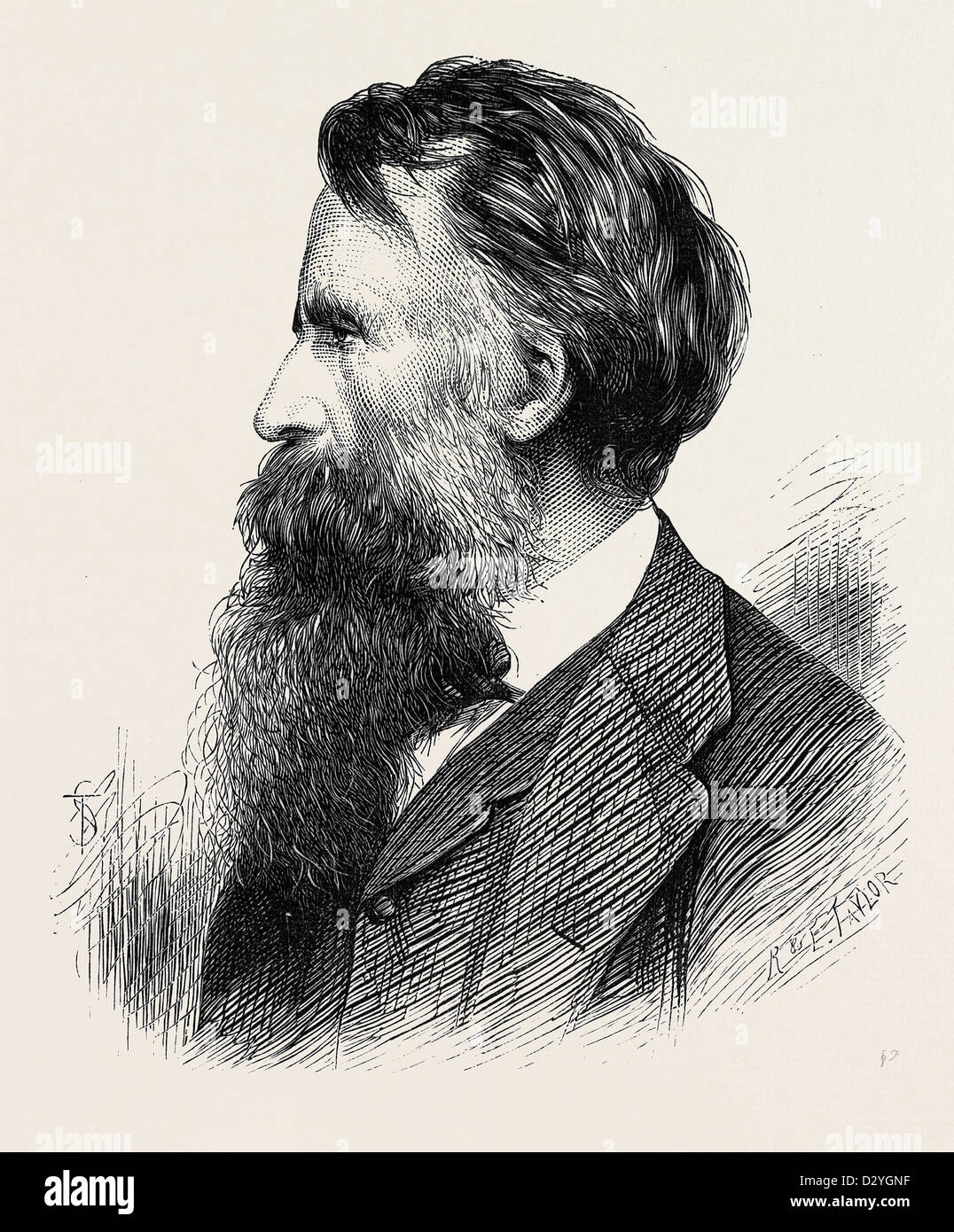 Alla fine il sig. R.W. THOMSON C.E. Di Edimburgo 1873 Foto Stock