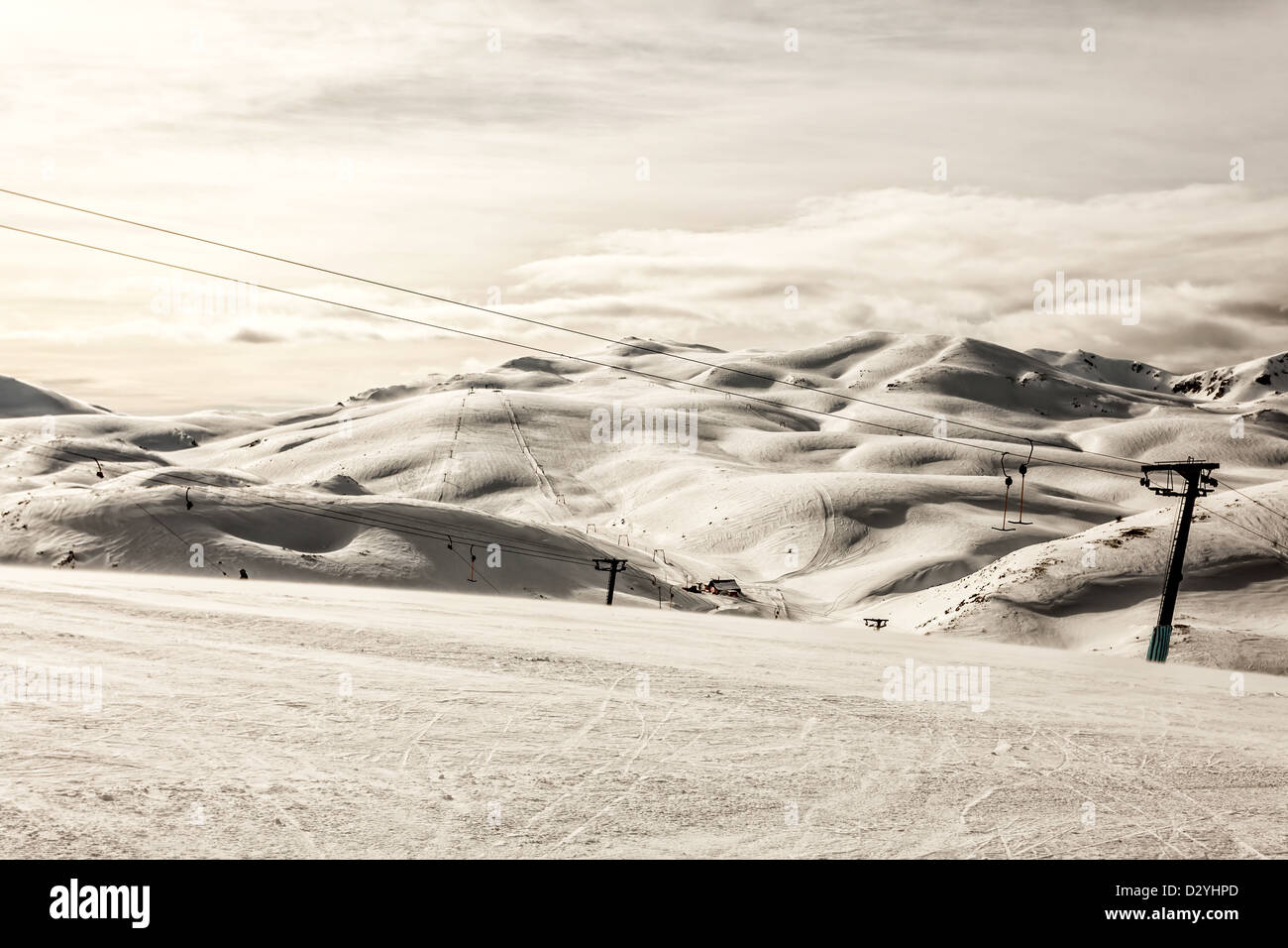 Centro sci di fondo Zare Lazarevski, Mavrovo in Macedonia Foto Stock