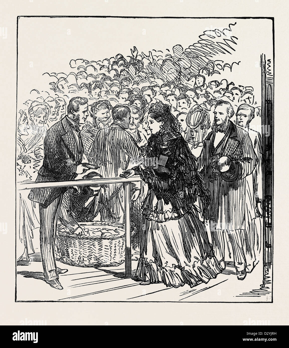Feste di matrimonio per il Duca di Edimburgo: il matrimonio reale: distribuzione di sposa di panelli in Edinburgh 1874 Foto Stock