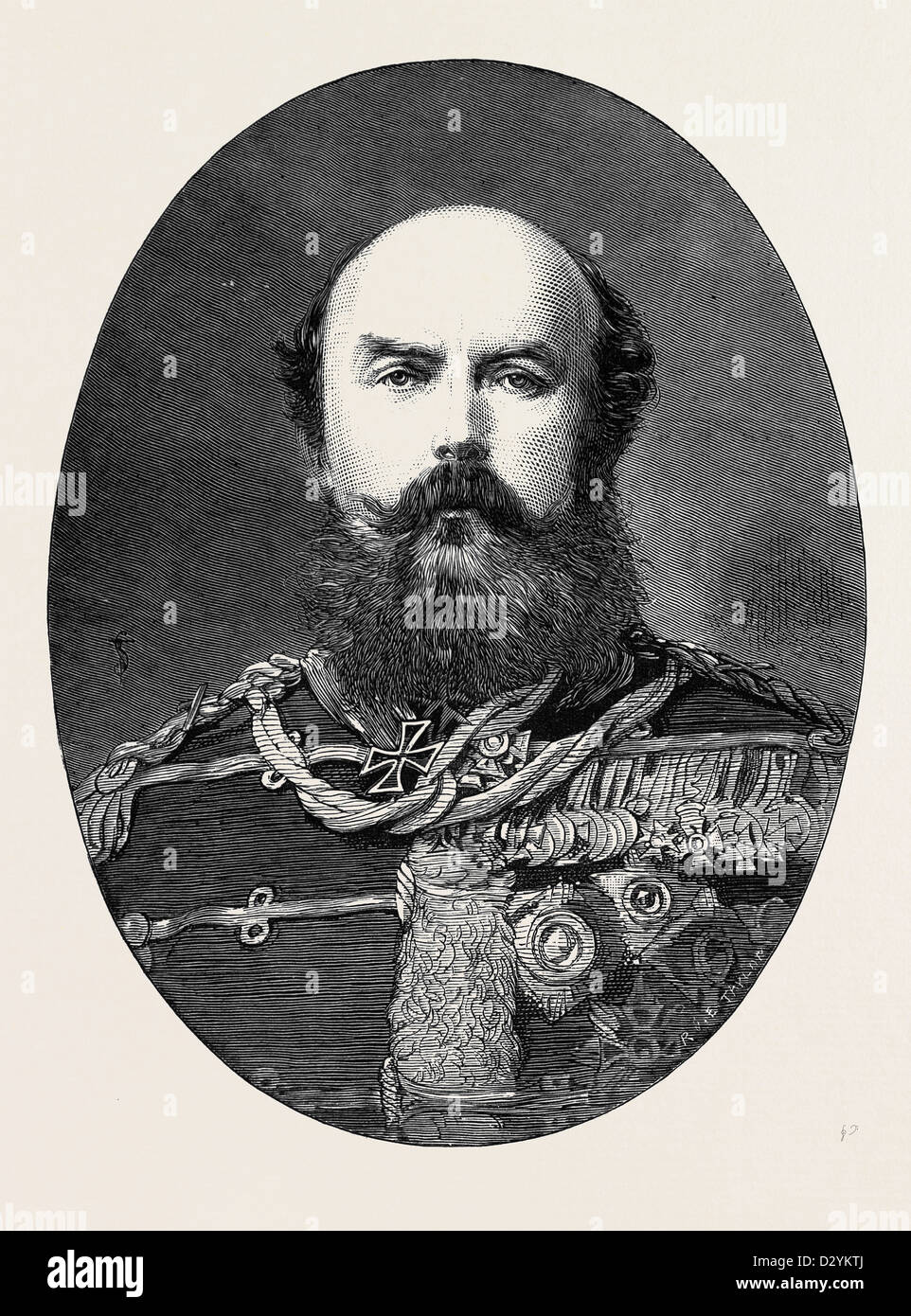 Il matrimonio di Sua Altezza Reale il Duca di Connaught: Il principe Federico CARLO DI PRUSSIA il padre della sposa 1879 Foto Stock