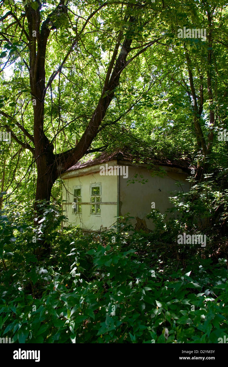 Disastro di Chernobyl risultati. Questa è una casa abbandonata nella città di Chernobyl Foto Stock