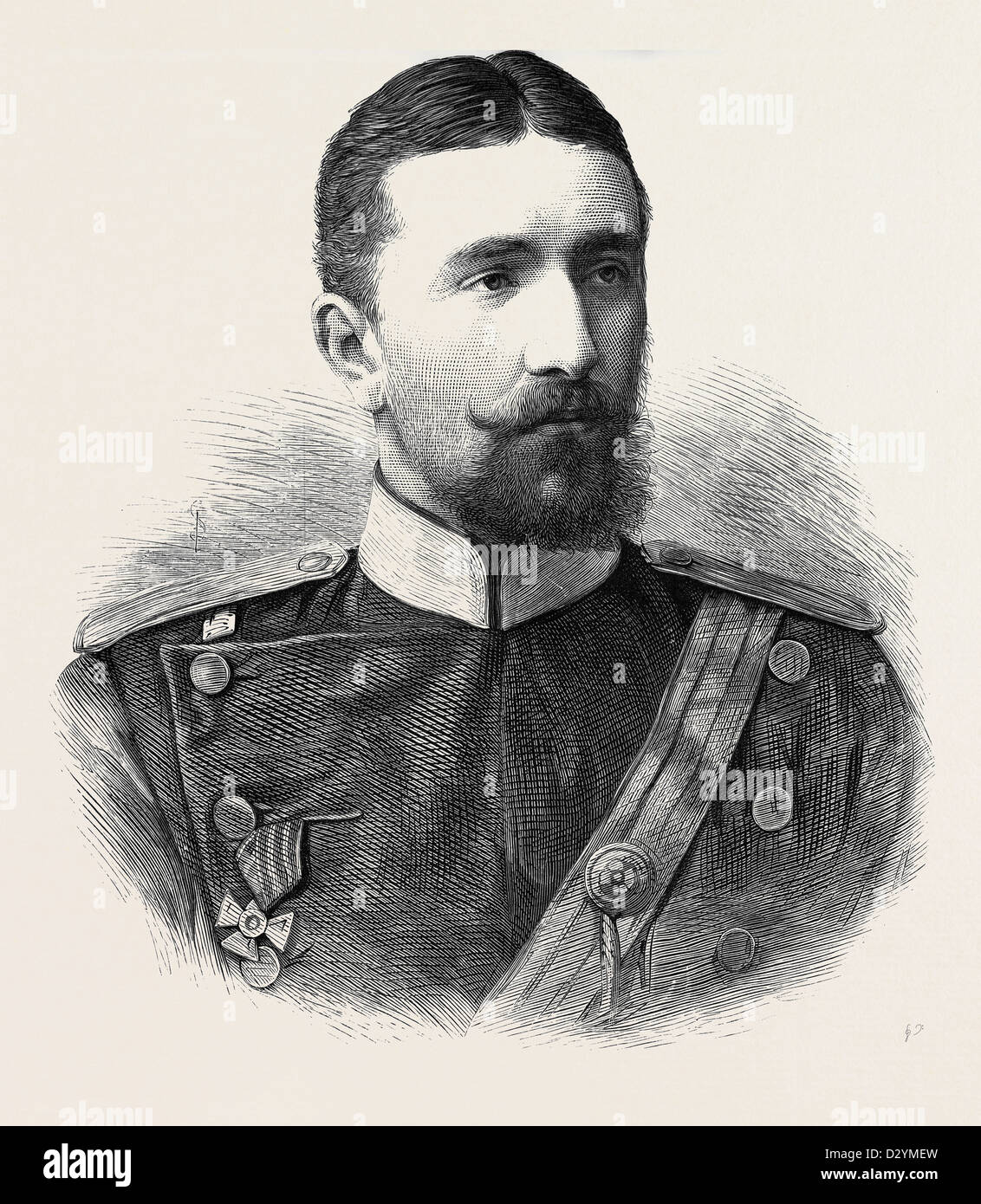 Il principe Alexander BATTENBERG G.C.B. Il principe ELETTO DELLA BULGARIA 1879 Foto Stock