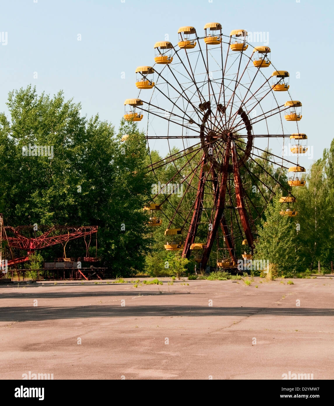 Il parcon divertimenti non aperti in pripjat di Chernobyl in Ucraina Foto Stock