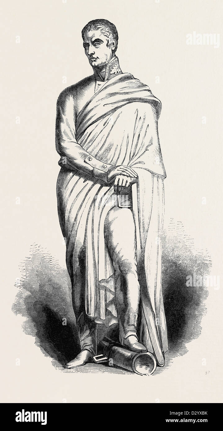 Statua colossale della fine del duca di Gordon, ad Aberdeen. Foto Stock