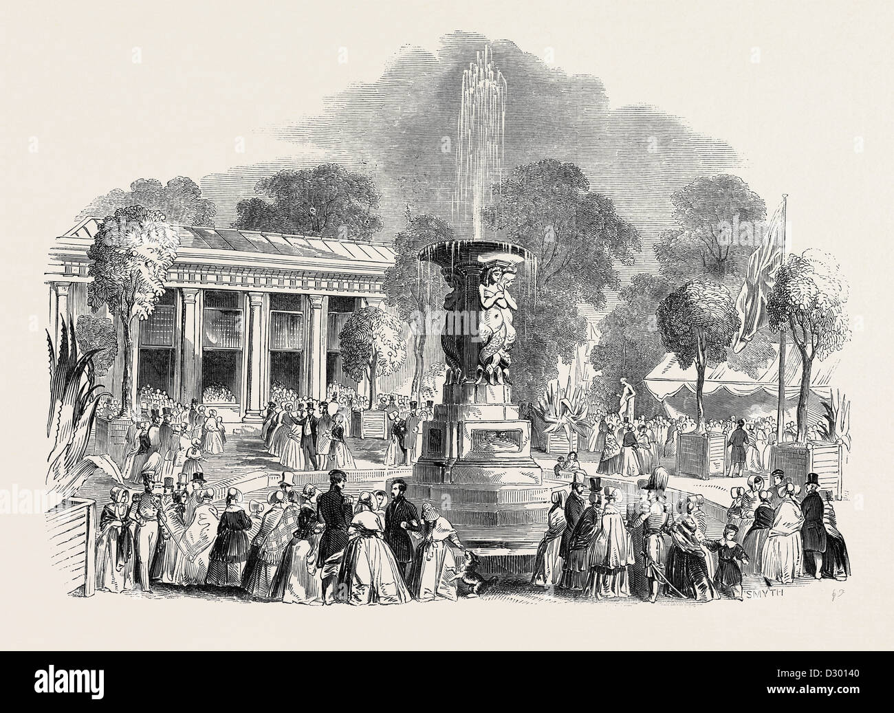 GRAND FETE A MOUNT EDGECUMBE, il bazaar e giardini italiani Foto Stock