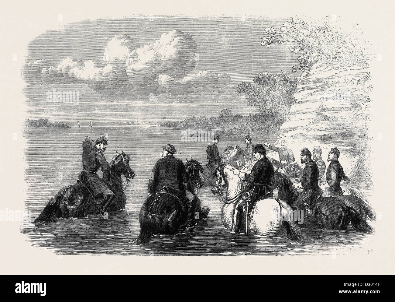 La GUERRA CIVILE IN AMERICA: LA MIA ricognizione generale con falcetti IN POTOMAC 7 DICEMBRE 1861 Foto Stock