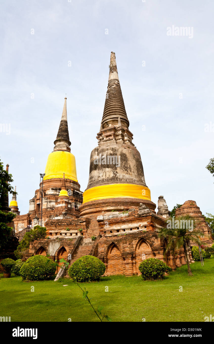 Pagoda di Wat Yai Chaimongkol Foto Stock