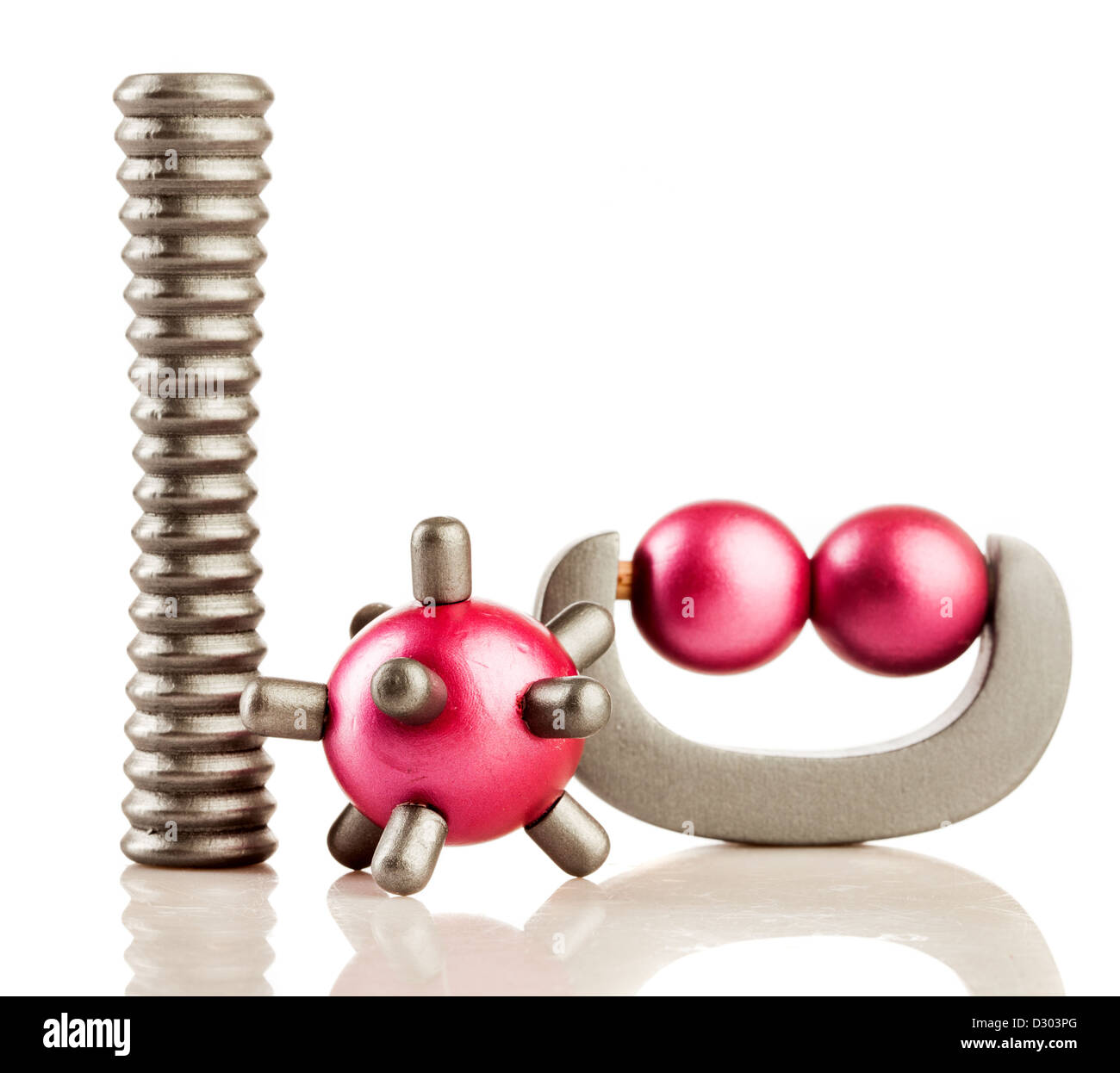 Piedi massaggiatore isolato su bianco. Foto Stock