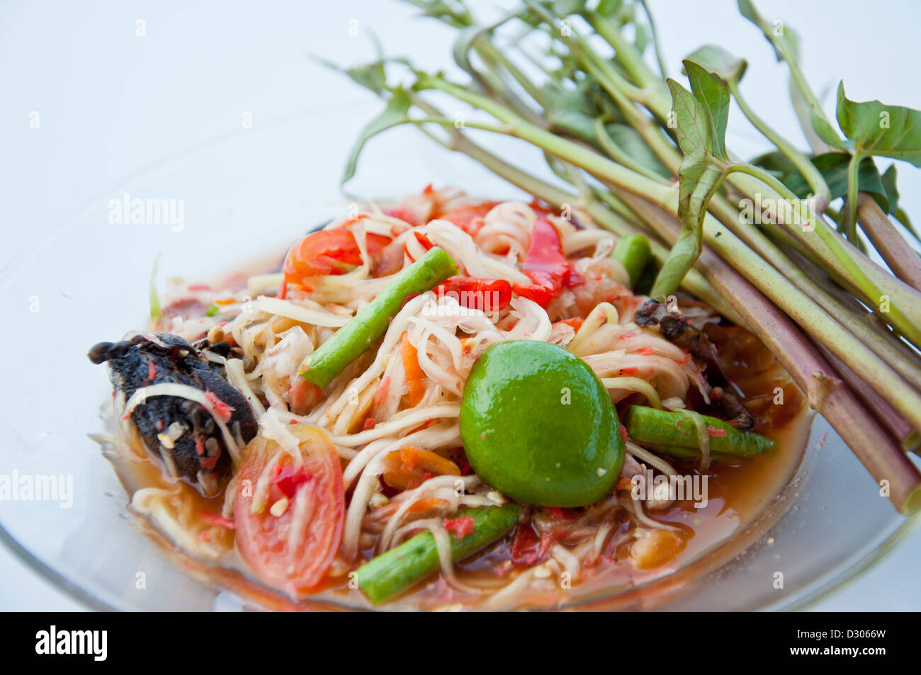 Il cibo tailandese SOMTAM chiamata Foto Stock