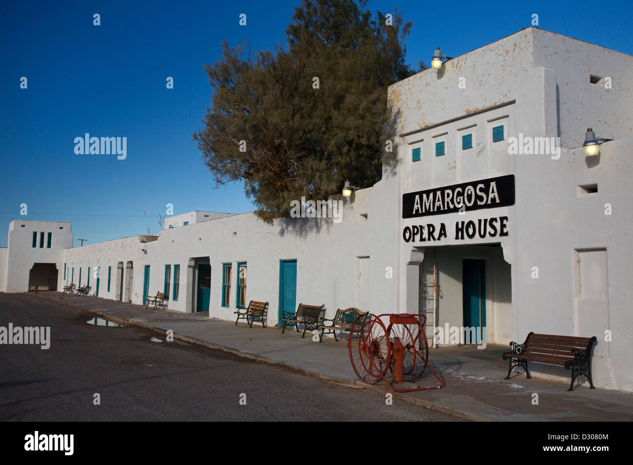 Death Valley Junction, California - Il Amargosa Opera House e l'Hotel. Foto Stock