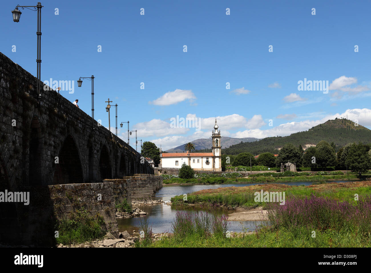 Il convento di San Antonio chiesa a Ponte de Lima, Portogallo. Foto Stock