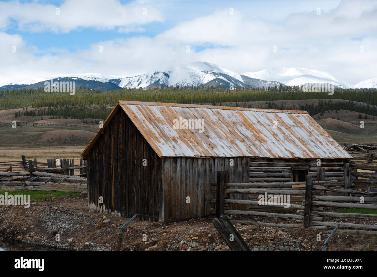 Il Ranch di Hayden a sud di Denver, Colorado è stato istituito nel 1859, principalmente la produzione di fieno per minatori 'cavalli e muli. Foto Stock